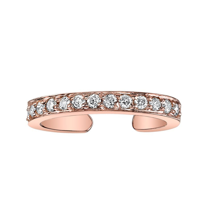 Anita Ko Single Row Diamond Ear Cuff - Rose Gold