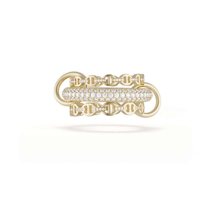 Hoorsenbuhs 18K Yellow Gold Micro Dame Ring