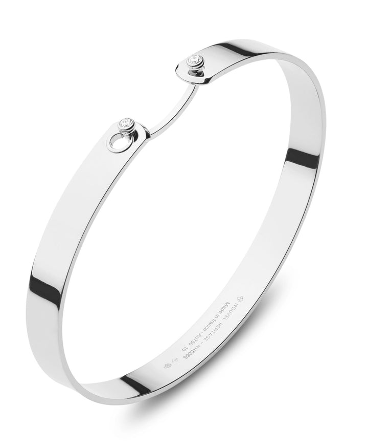 Nouvel Heritage Monday Morning GM Mood Bangle - White Gold