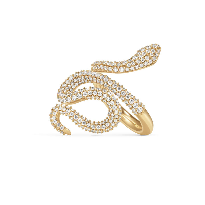 Ole Lynggaard Snakes Pave Diamond Ring Medium