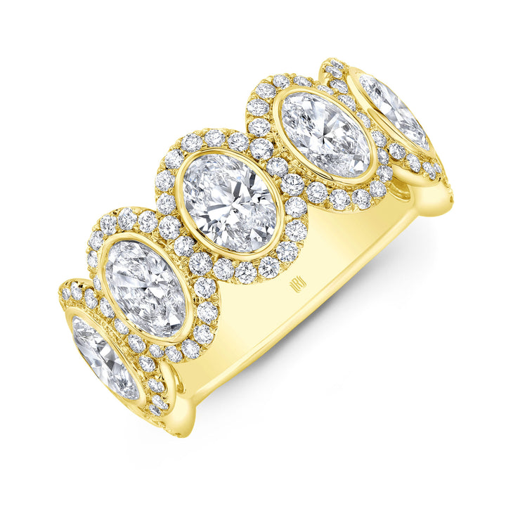 Rahaminov Diamonds Oval Halo Band