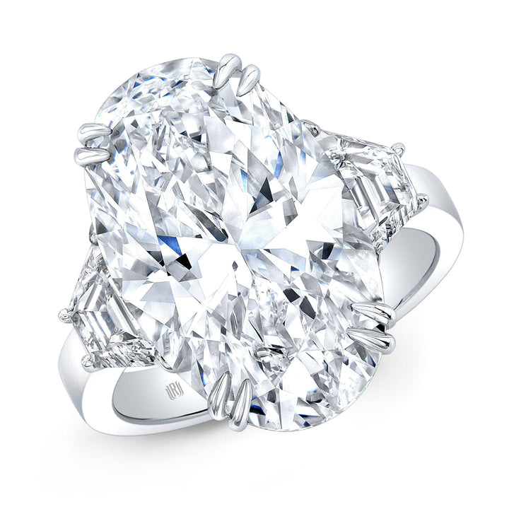 Rahaminov Diamonds Oval Ring - White Gold