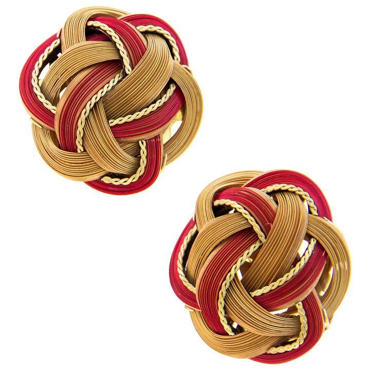 Silvia Furmanovich Bamboo Woven Earrings