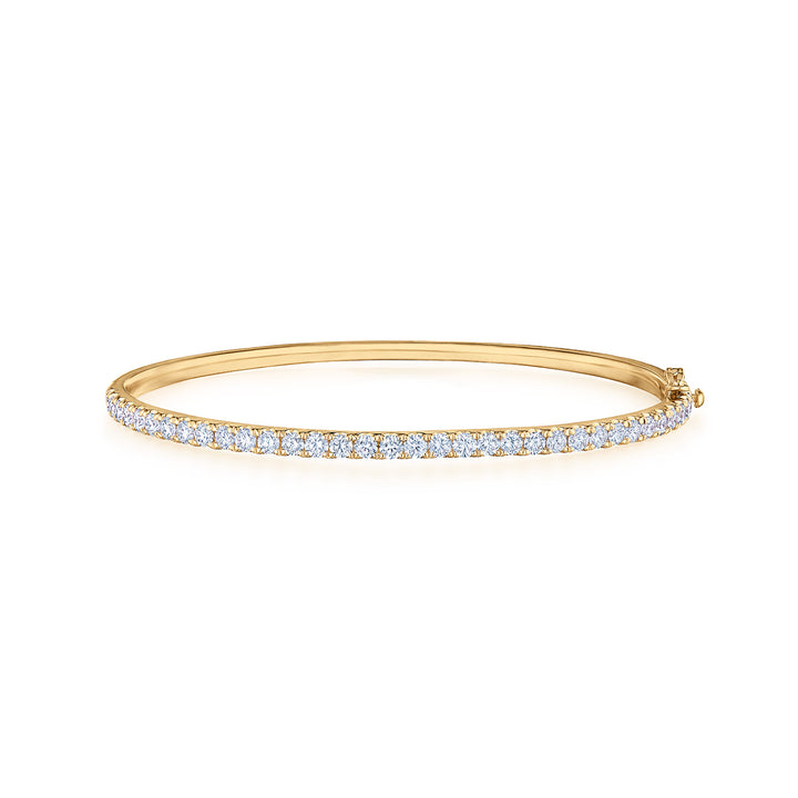 Kwiat Stackable Bangle with Diamonds in 18K Yellow Gold, 3.20 mm