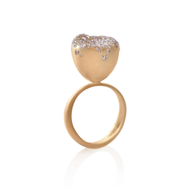 Nada Ghazal Baby Malak Flourish Ice Diamond Round Ring
