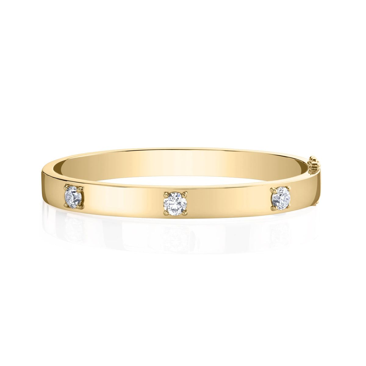 Anita Ko Oval Bracelet with Tree Round Diamonds