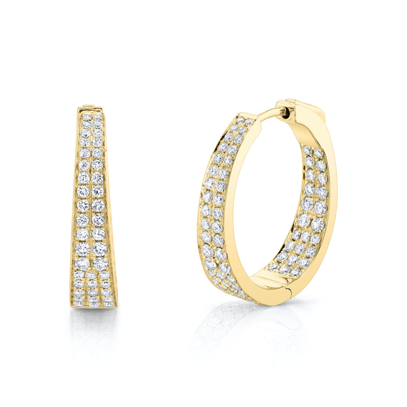 Anita Ko Diamond Meryl Hoops - Yellow Gold