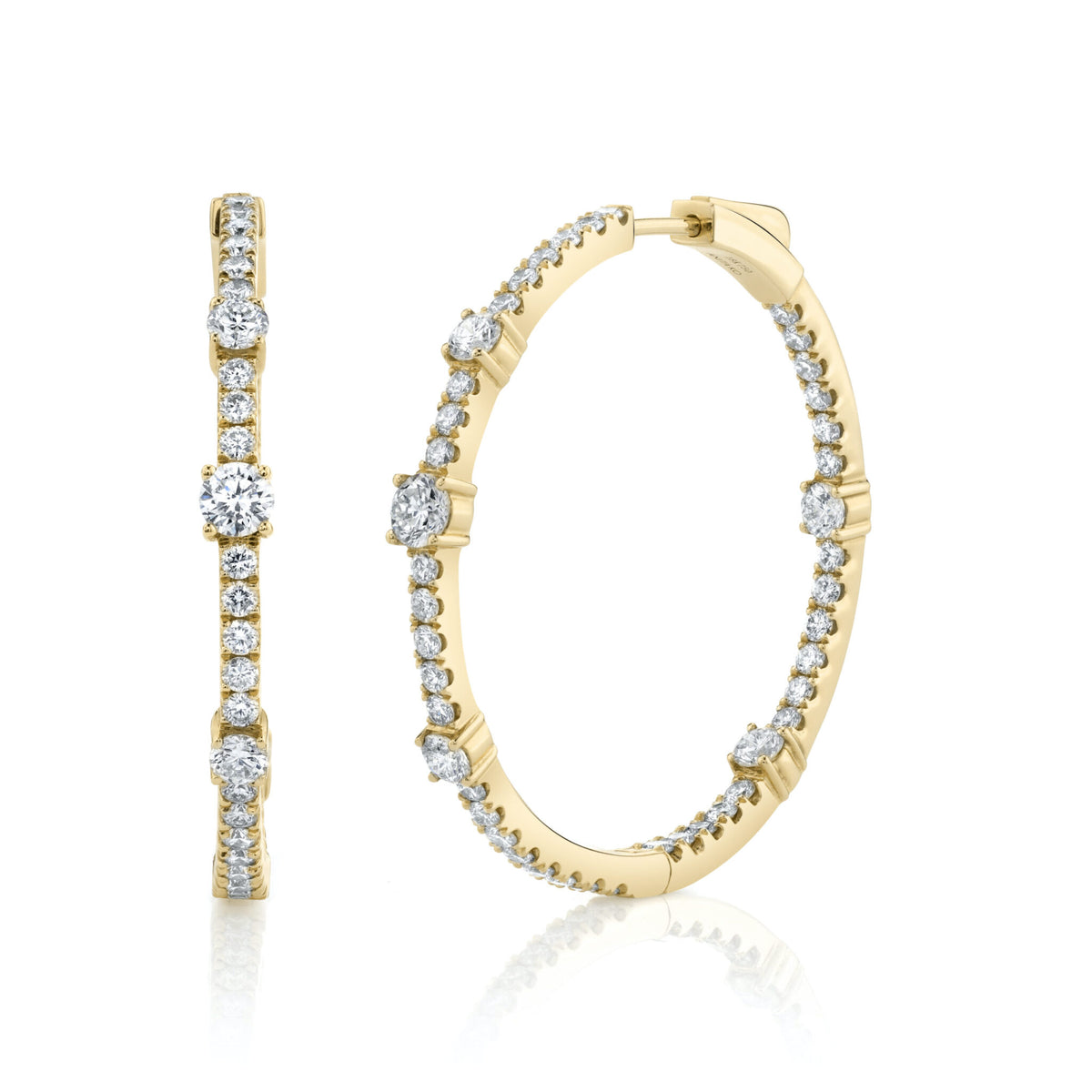 Anita Ko Large Diamond Collins Hoops