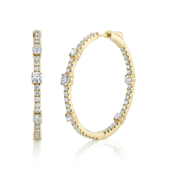 Anita Ko Large Diamond Collins Hoops