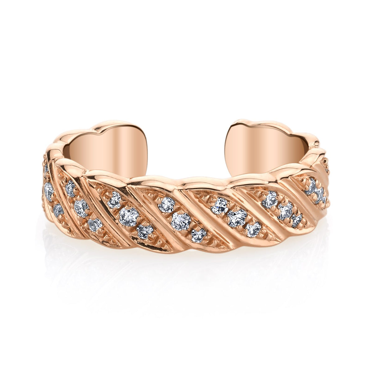 Anita Ko Thin Diamond Braid Ear Cuff