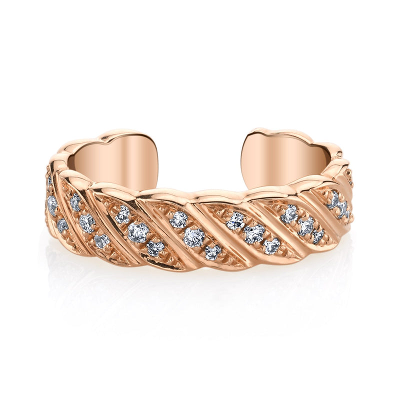 Anita Ko Thin Diamond Braid Ear Cuff