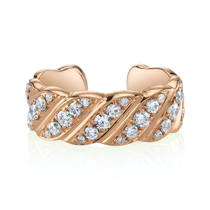 Anita Ko Wide Diamond Braid Ear Cuff