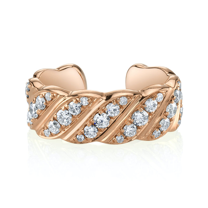 Anita Ko Wide Diamond Braid Ear Cuff