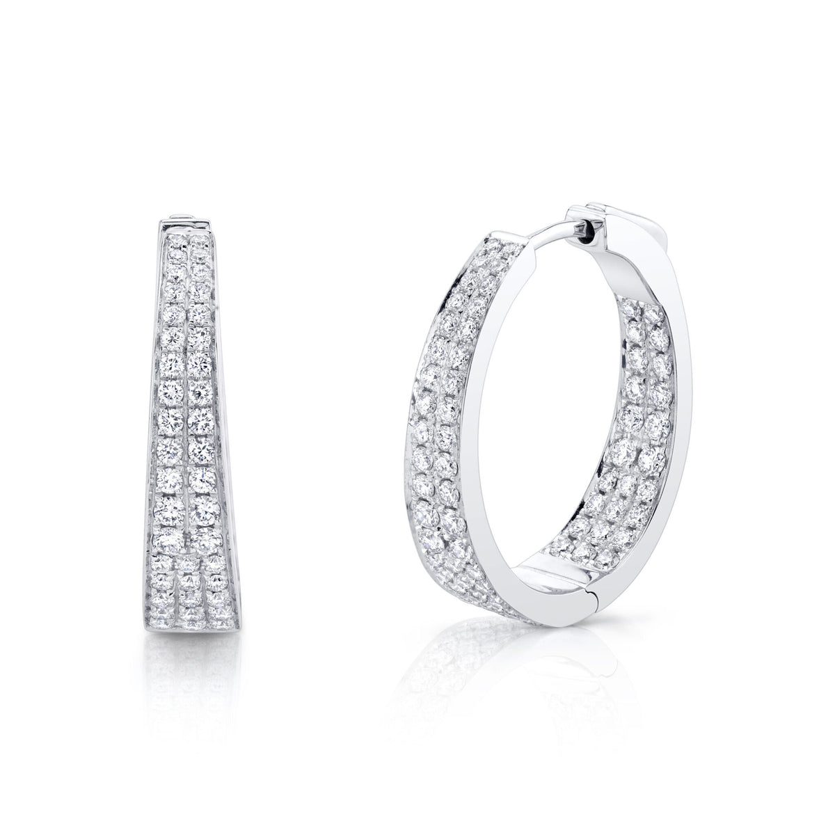 Anita Ko Diamond Meryl Hoops - White Gold