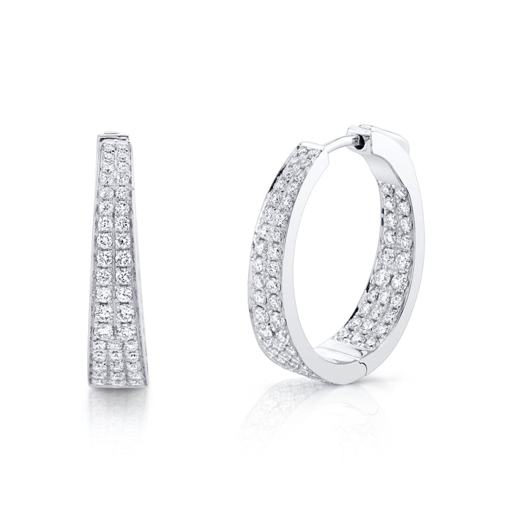 Anita Ko Diamond Meryl Hoops - White Gold