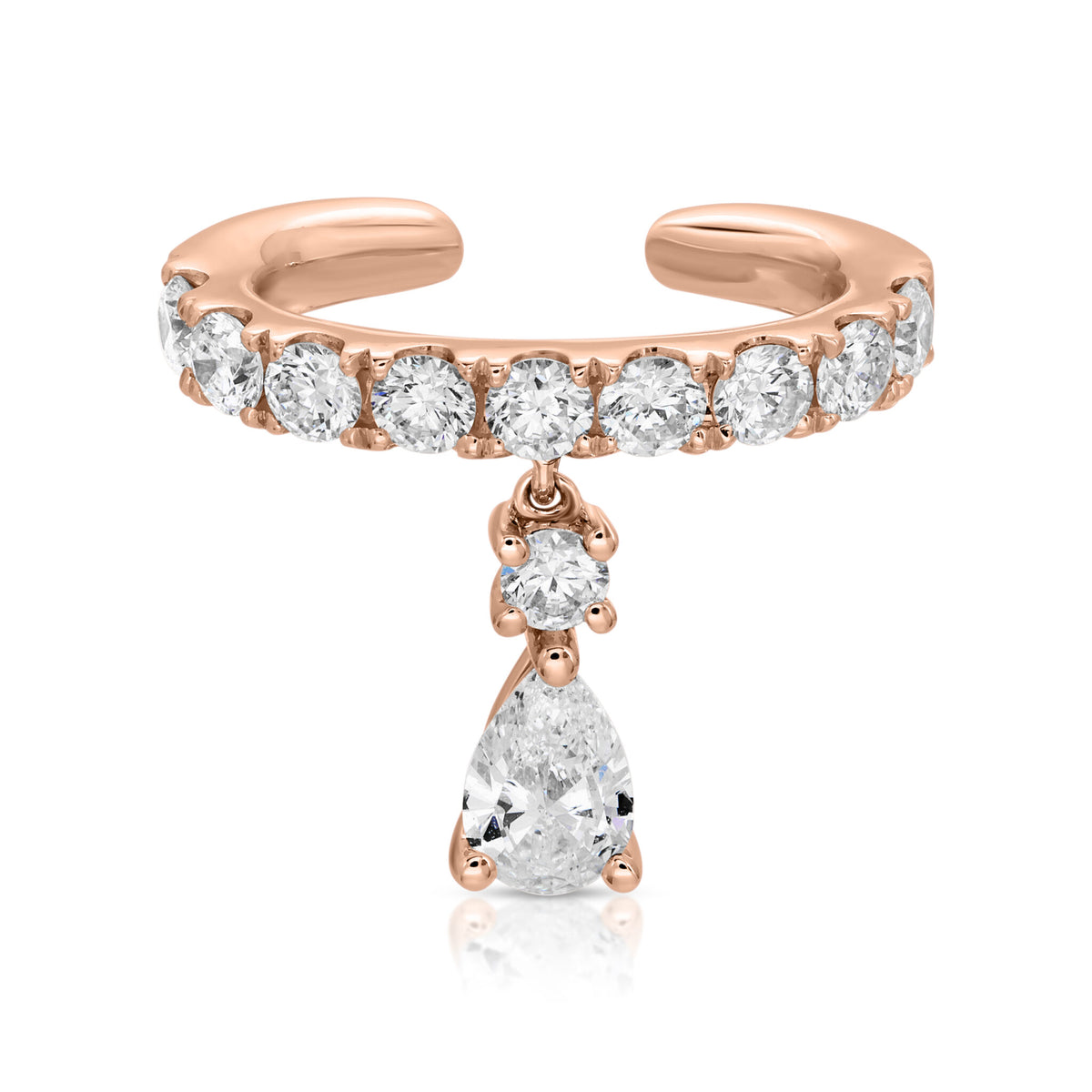 Anita Ko Daphne Ear Cuff with Pear Diamond Drop