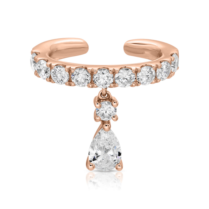 Anita Ko Daphne Ear Cuff with Pear Diamond Drop