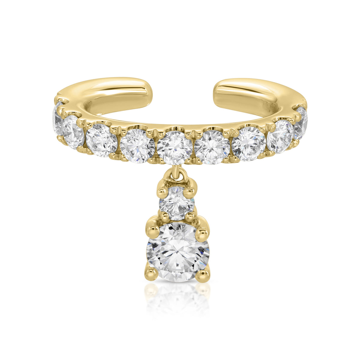 Anita Ko Daphne Ear Cuff with Round Diamond Drop
