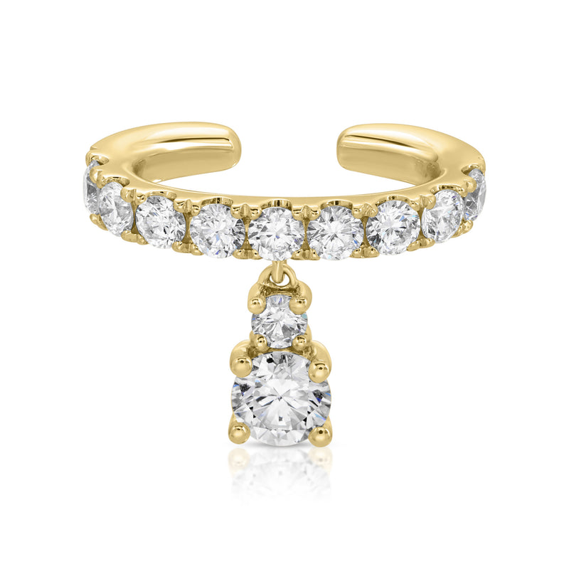 Anita Ko Daphne Ear Cuff with Round Diamond Drop