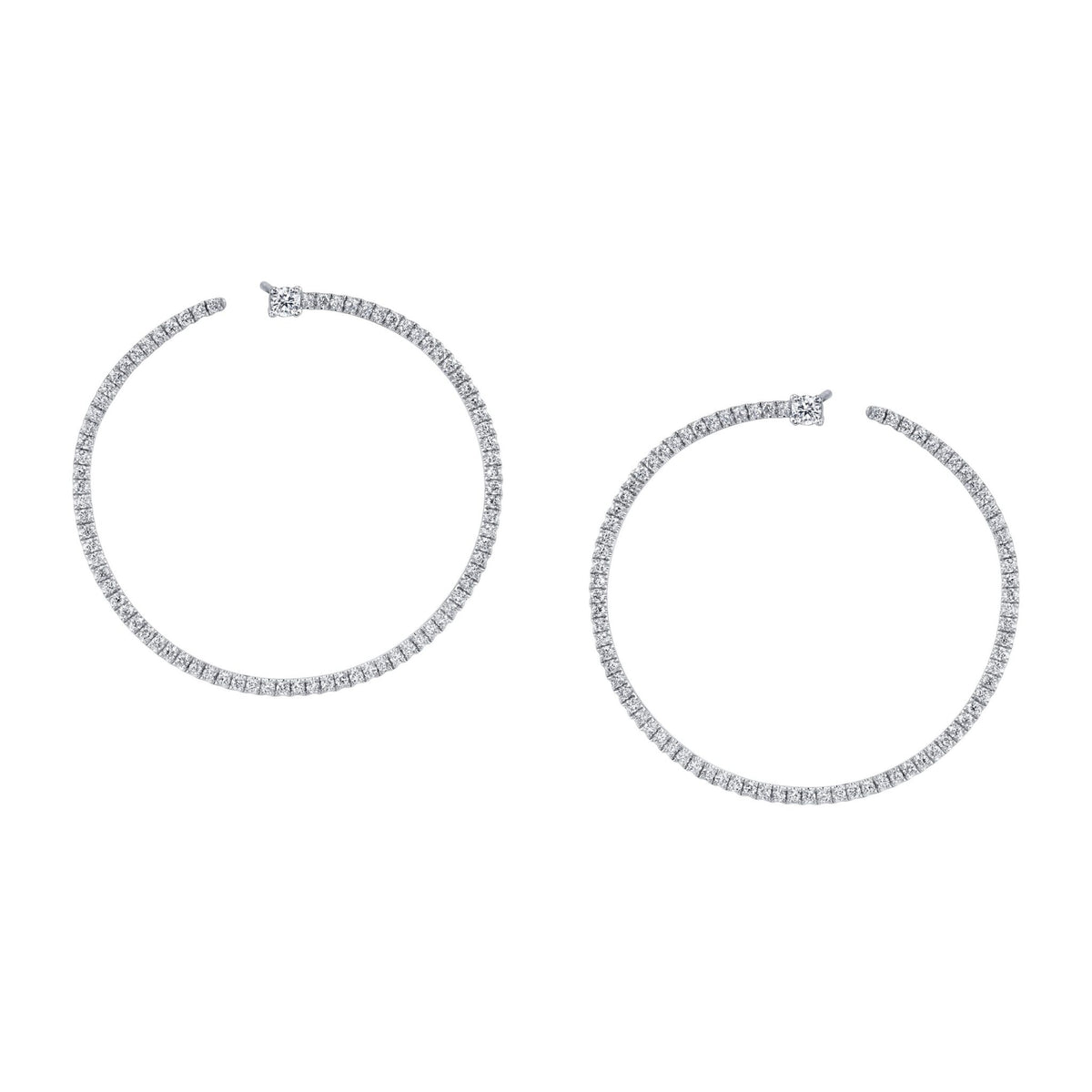 Anita Ko Pave Diamond Bardot Hoops