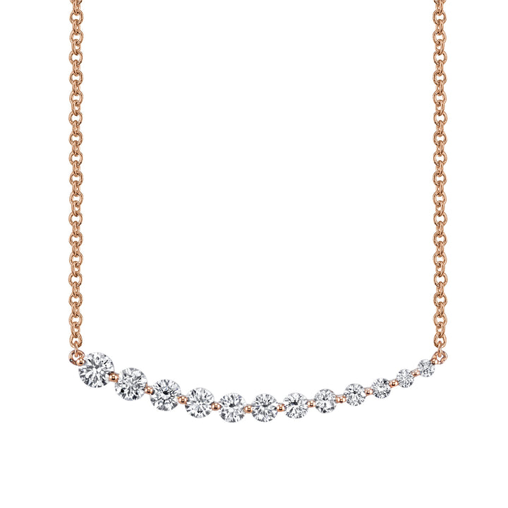 Anita Ko Graduated Diamond Necklace - Rose Gold