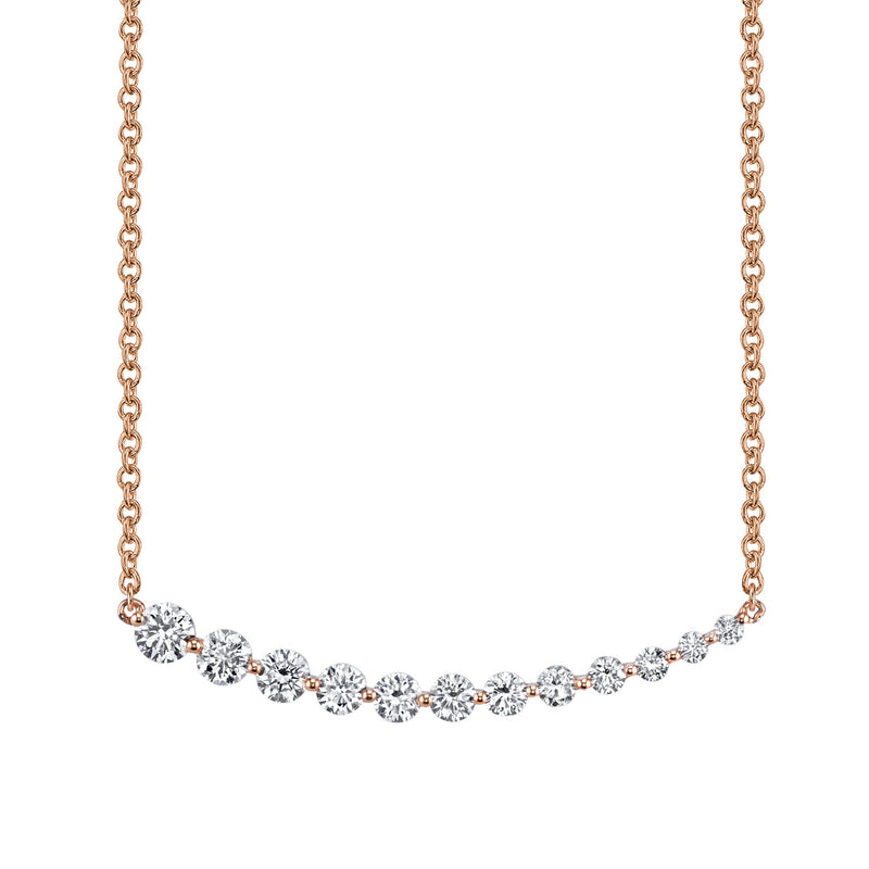 Anita Ko Graduated Diamond Necklace - Rose Gold