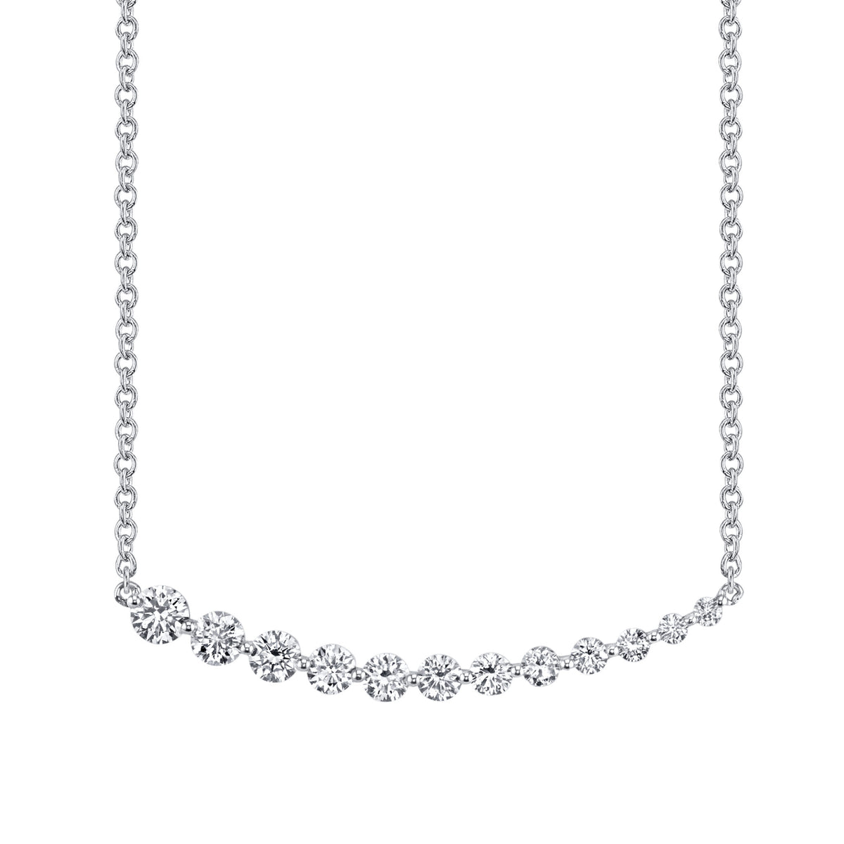 Anita Ko Graduated Diamond Necklace - White Gold