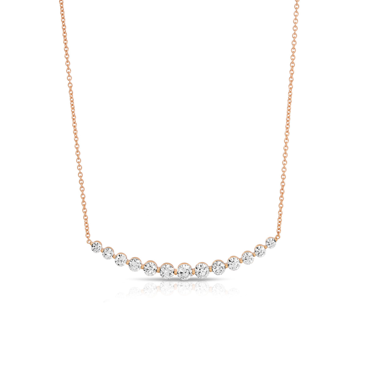 Anita Ko Crescent Diamond Necklace - Rose Gold