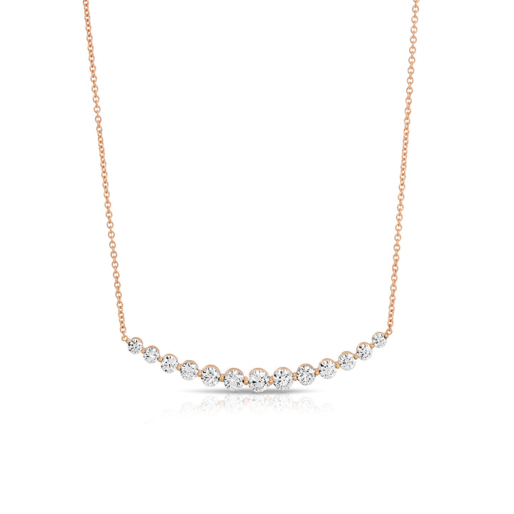 Anita Ko Crescent Diamond Necklace - Rose Gold