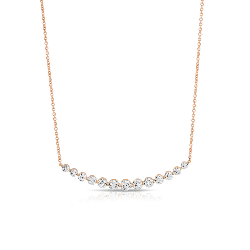 Anita Ko Crescent Diamond Necklace - Rose Gold