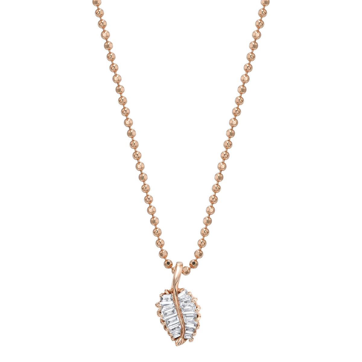 Anita Ko Small Palm Leaf Diamond Necklace