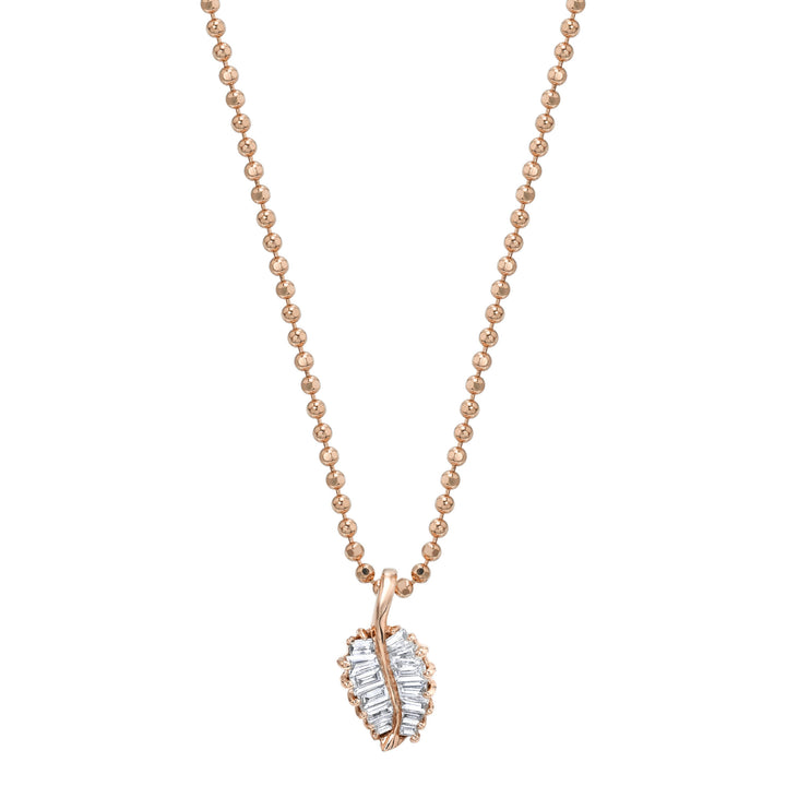 Anita Ko Small Palm Leaf Diamond Necklace