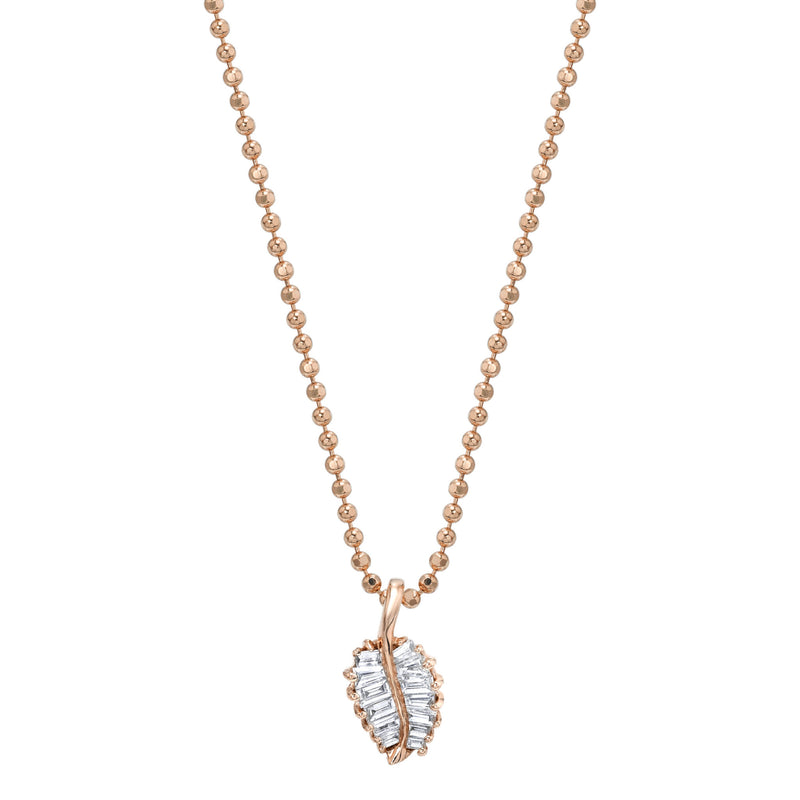 Anita Ko Small Palm Leaf Diamond Necklace
