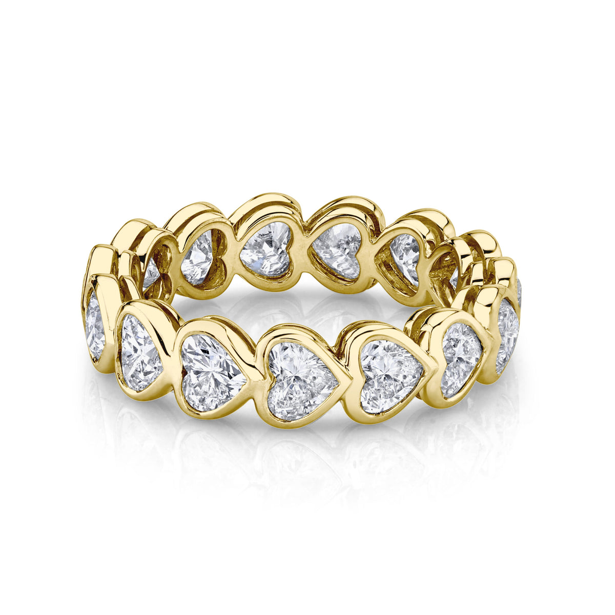 Anita Ko Bezeled Heart Full Diamond Eternity Band