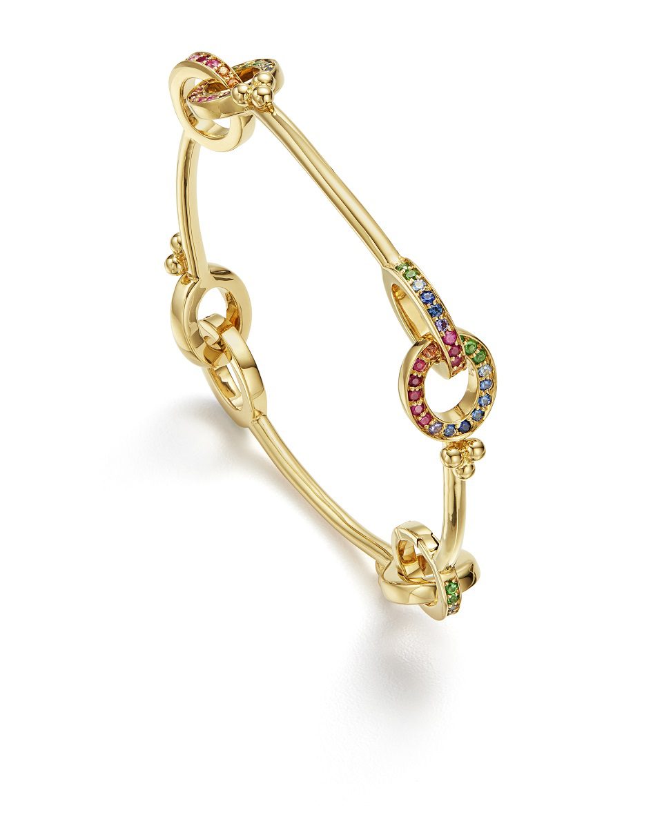 Temple St. Clair 18K Orsina Rainbow Sapphire Bracelet