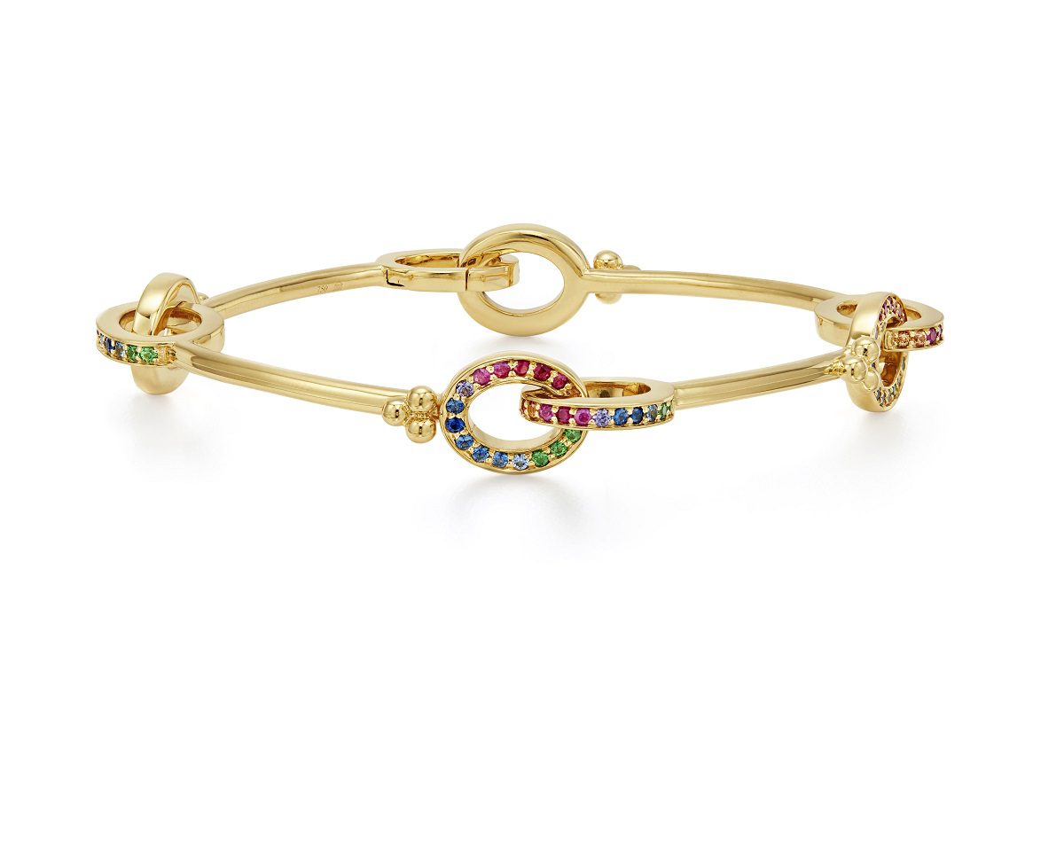 Temple St. Clair 18K Orsina Rainbow Sapphire Bracelet