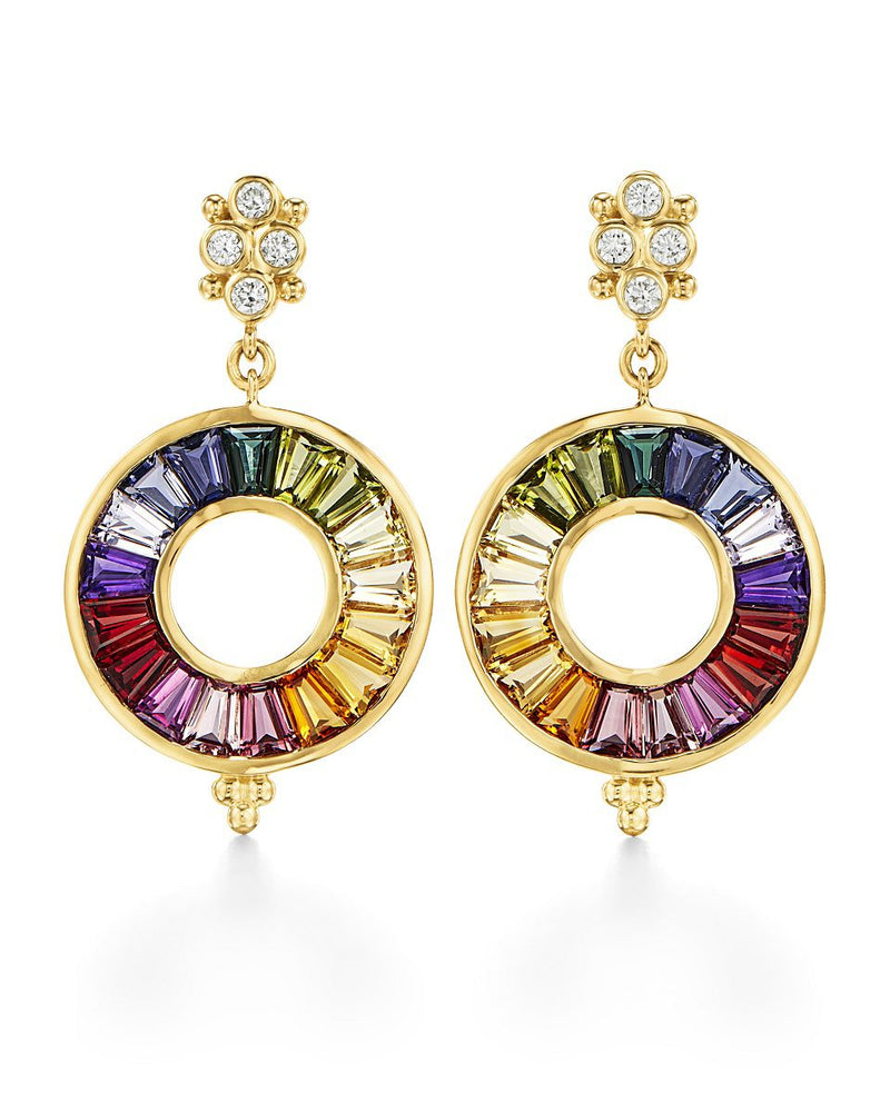 Temple St. Clair 18K Color Wheel Earrings
