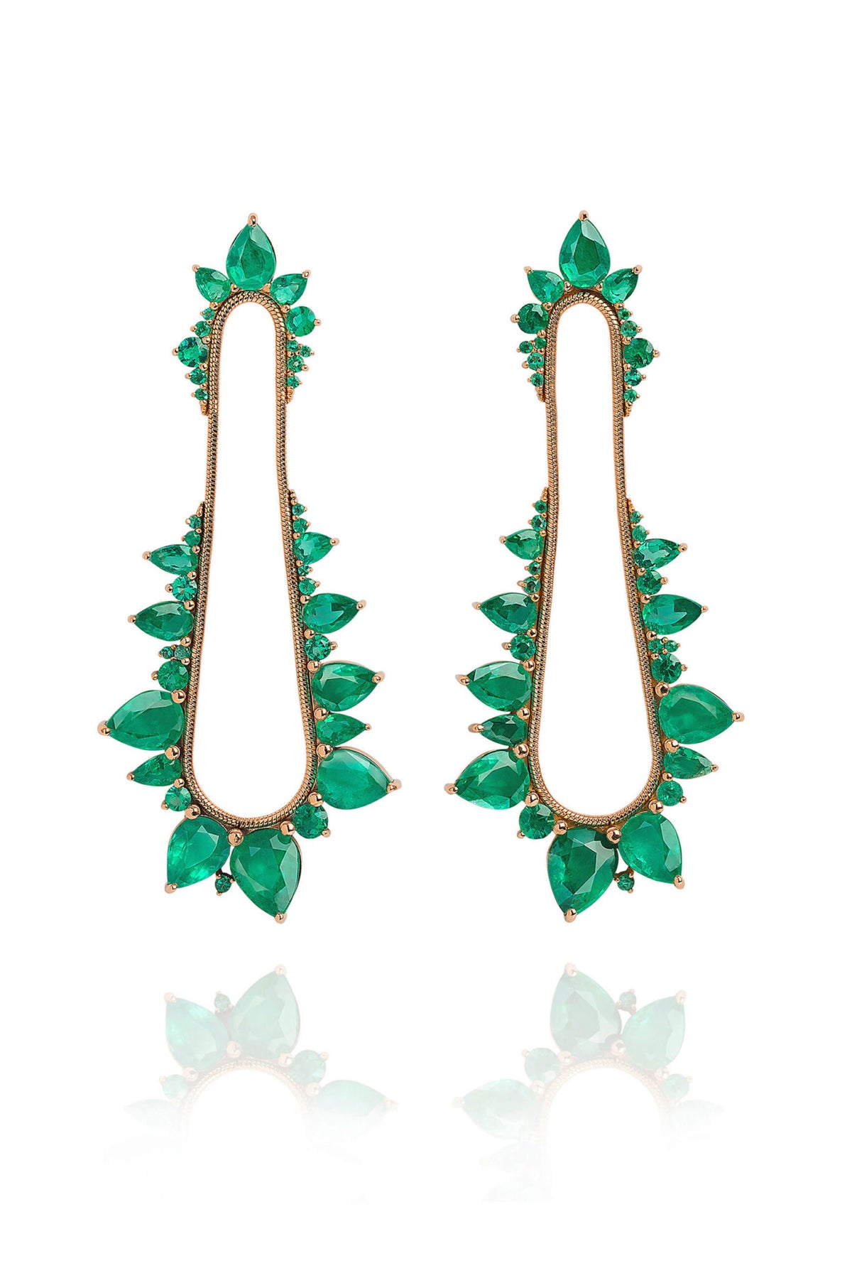 Fernando Jorge Emerald Electric Shock Earrings
