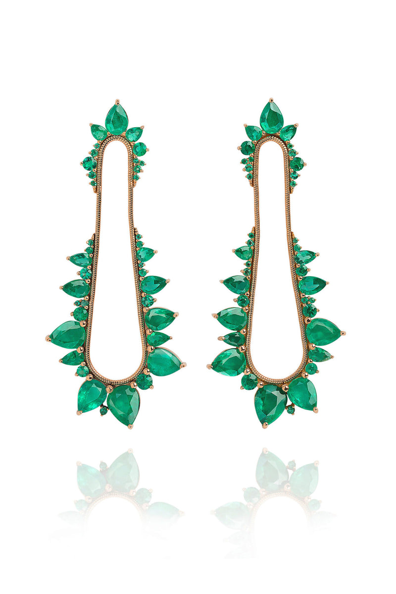 Fernando Jorge Emerald Electric Shock Earrings