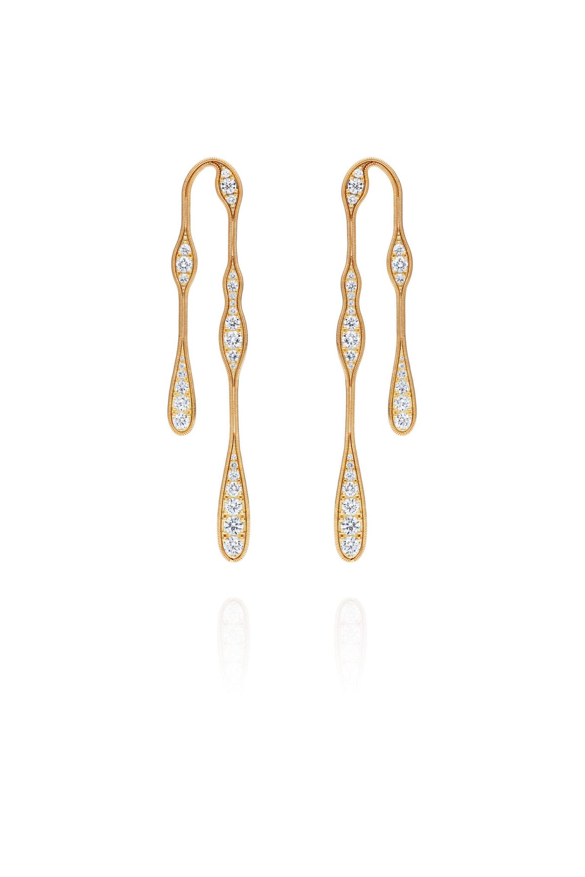 Fernando Jorge Fluid Diamond Double Earrings