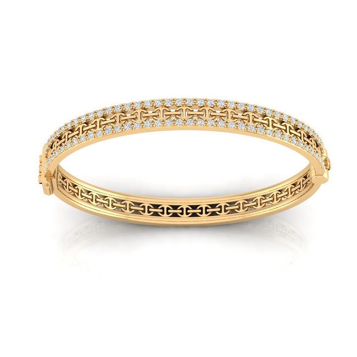 Hoorsenbuhs 18K Yellow Gold Chassis White Diamond Bracelet