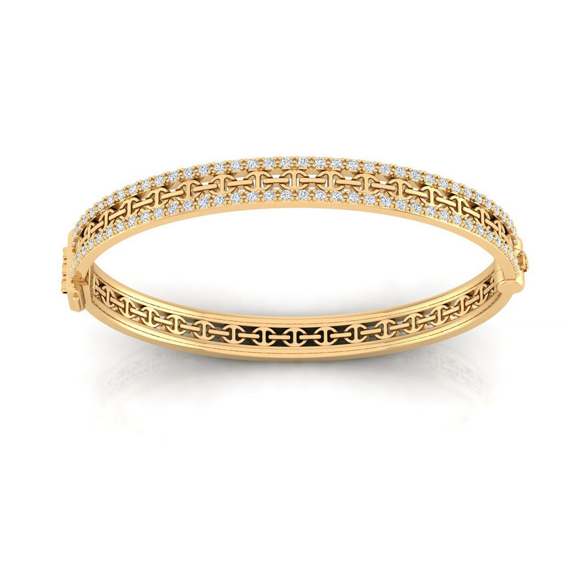Hoorsenbuhs 18K Yellow Gold Chassis White Diamond Bracelet