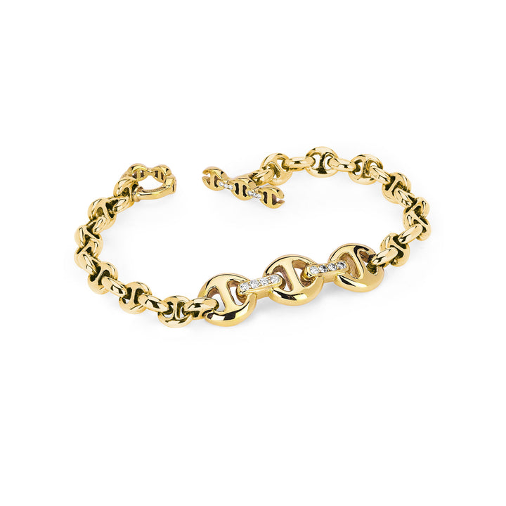 Hoorsenbuhs 18K Yellow Gold White Diamond Bracelet