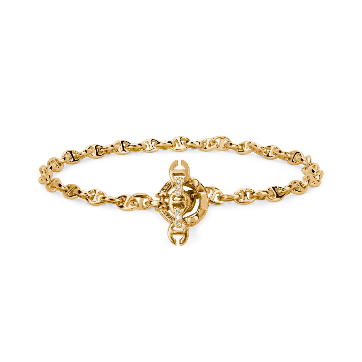 Hoorsenbuhs 18K Yellow Gold White Diamond Bracelet