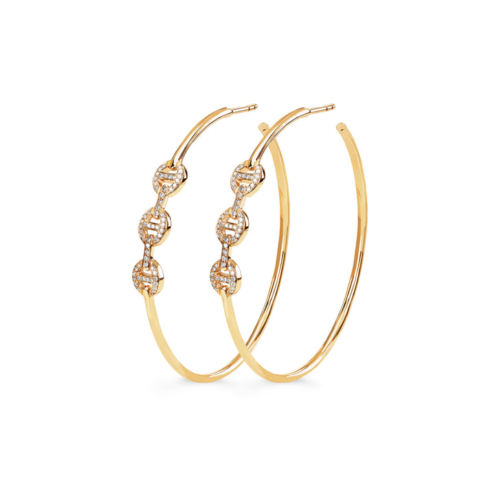 Hoorsenbuhs 18K Yellow Gold Diamond Hoops