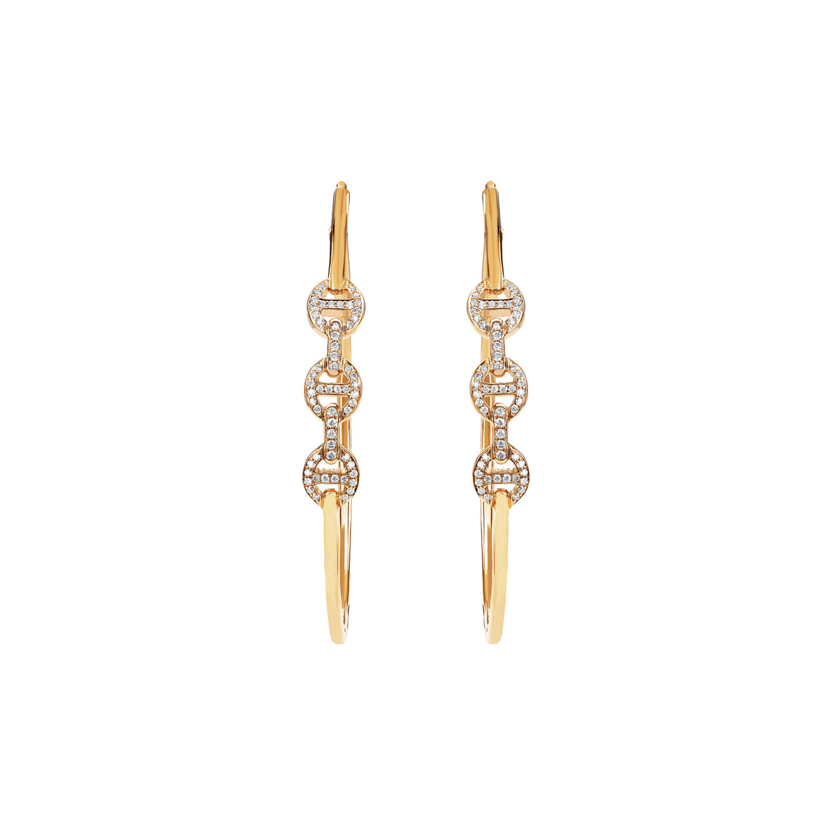 Hoorsenbuhs 18K Yellow Gold Diamond Hoops
