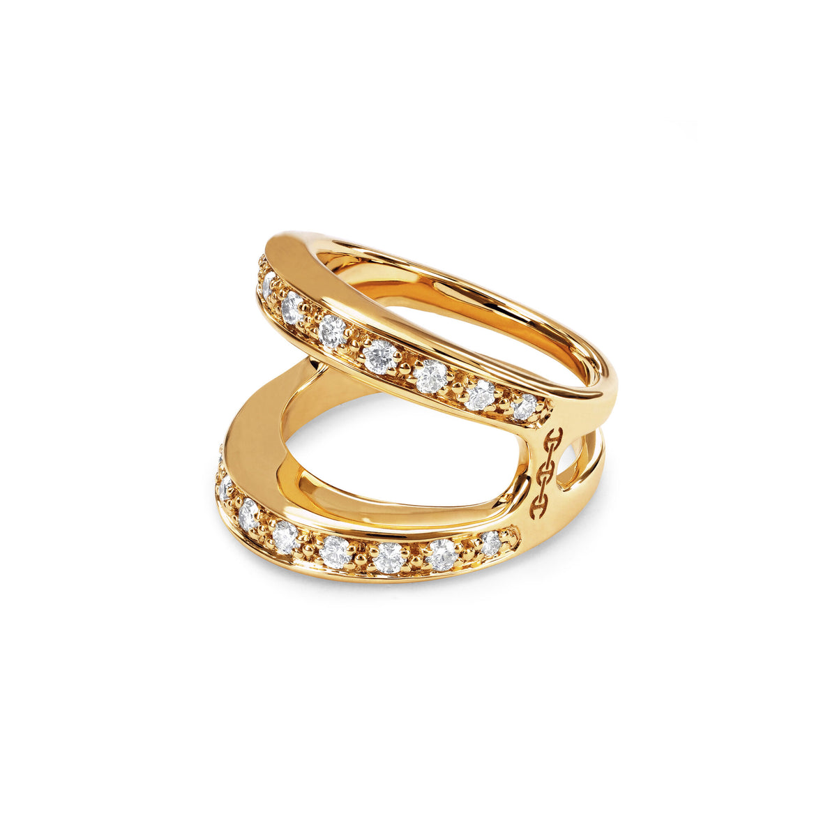 Hoorsenbuhs 18K Yellow Gold Masque Diamond Ring