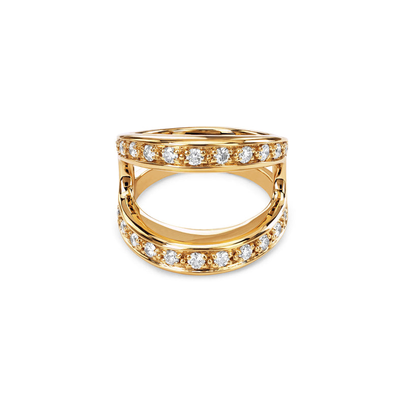 Hoorsenbuhs 18K Yellow Gold Masque Diamond Ring