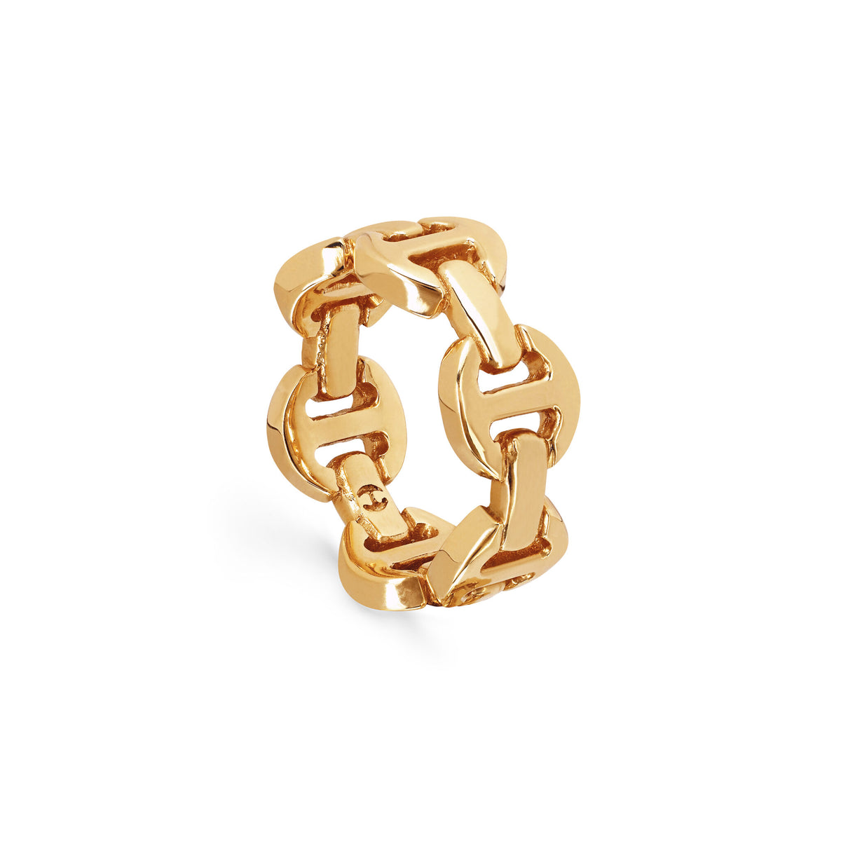 Hoorsenbuhs 18K Yellow Gold Brute Classic Tri Link Ring