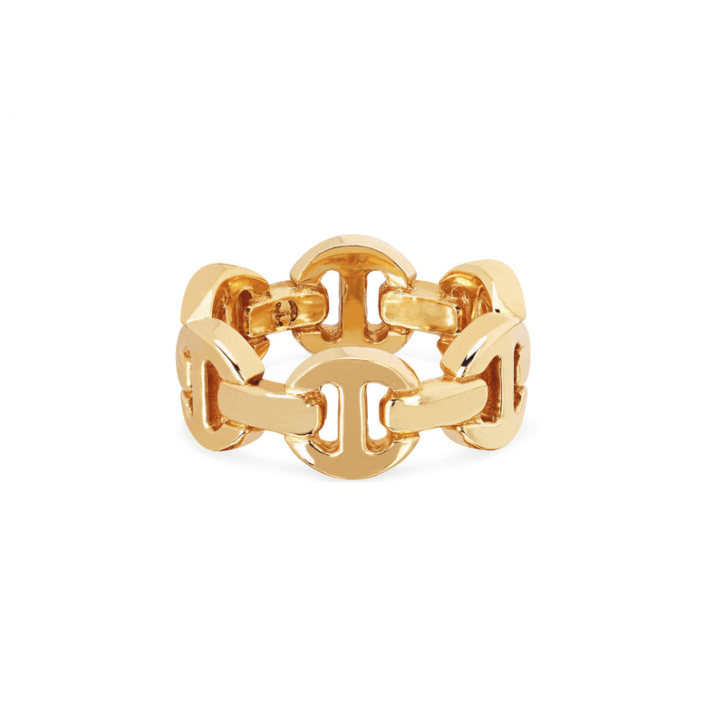 Hoorsenbuhs 18K Yellow Gold Brute Classic Tri Link Ring